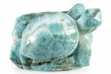 Stunning, Carved Larimar Sea Turtle - Dominican Republic #243206-2